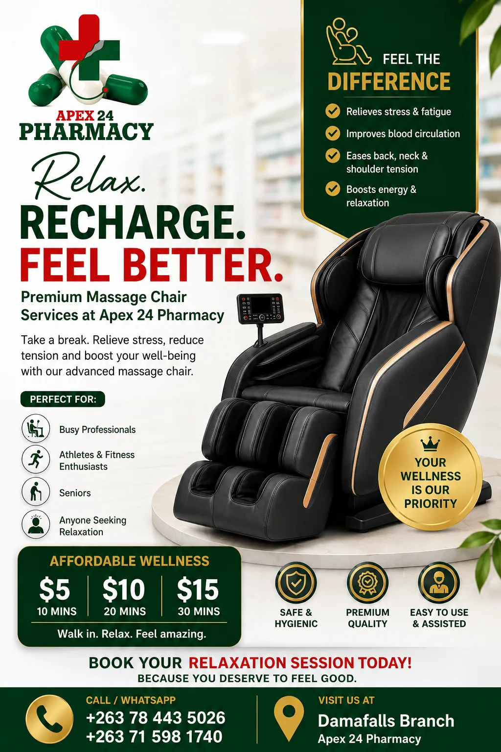 Apex 24 Pharmacy promotional and educational design work