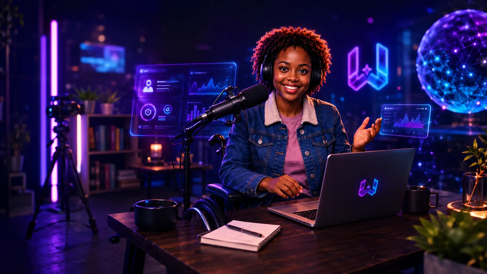 Hello World podcast creator studio